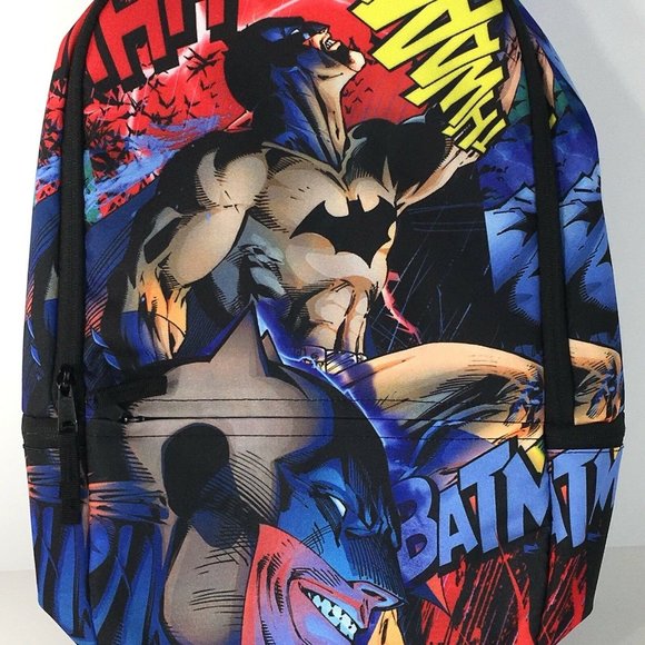 DC Comics Batman Backpack School Book Bag Travel Joker Harley Quinn Comic New - Picture 3 of 12